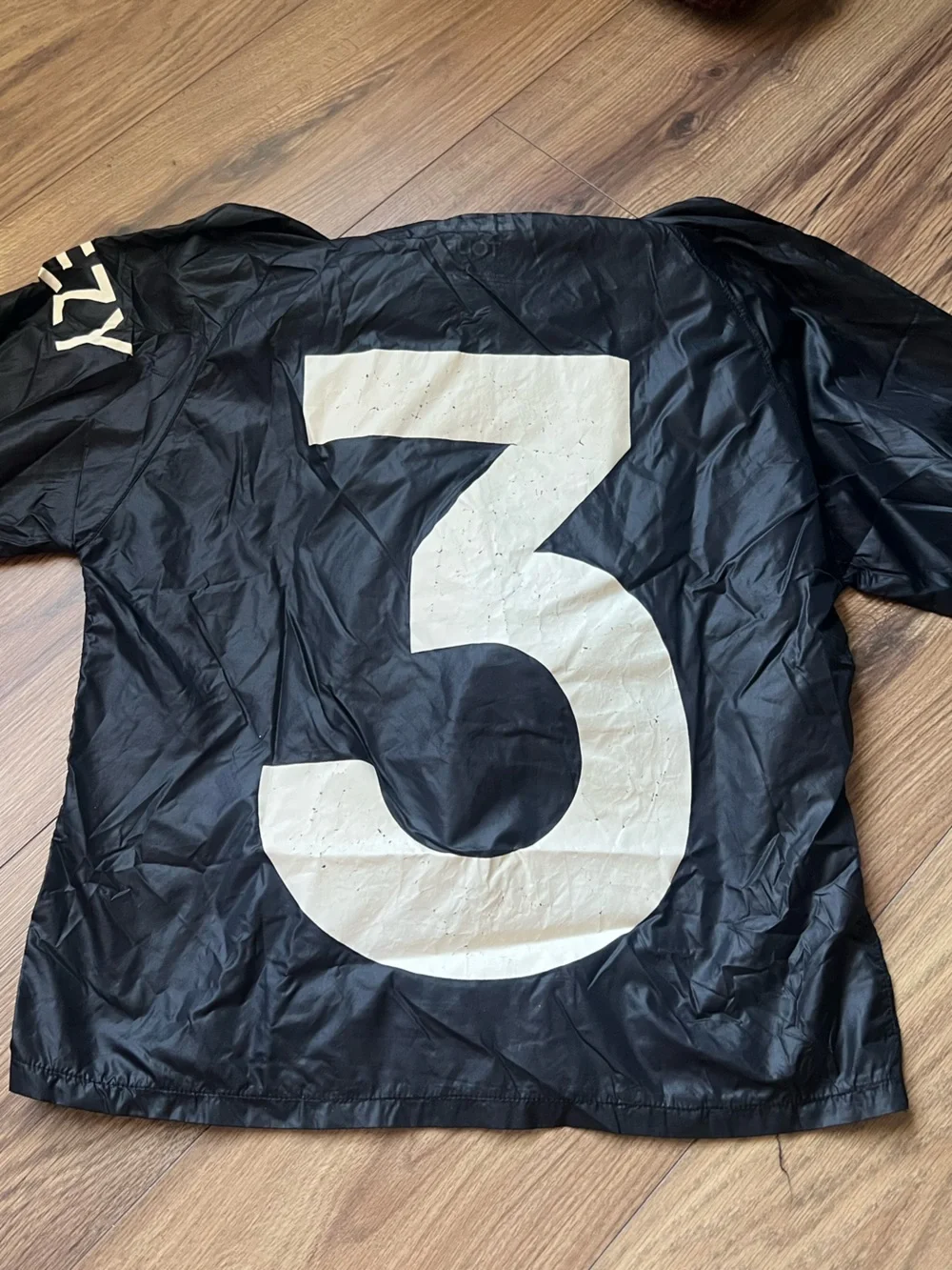 Adidas Yeezy Season 1 Invitation Windbreaker Jacket Black Yeezus Tour 3 Logo